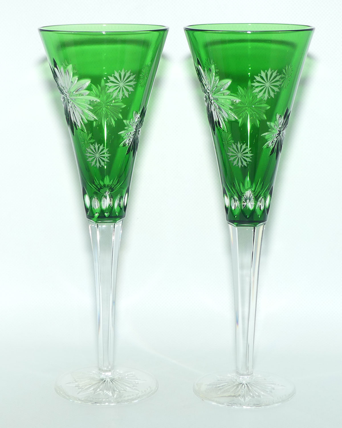 Waterford Snowflake Wishes Prestige Edition pair of toasting flutes | signed Gerard Treacy | Pair #1