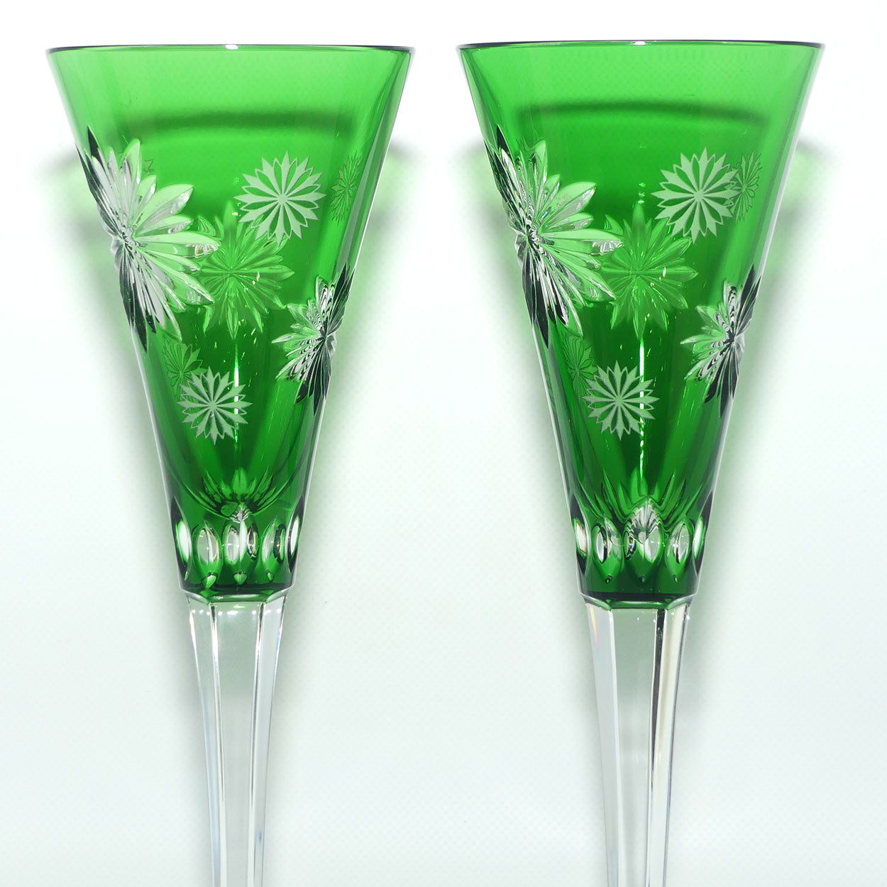 Waterford Snowflake Wishes Prestige Edition pair of toasting flutes | signed Gerard Treacy | Pair #1