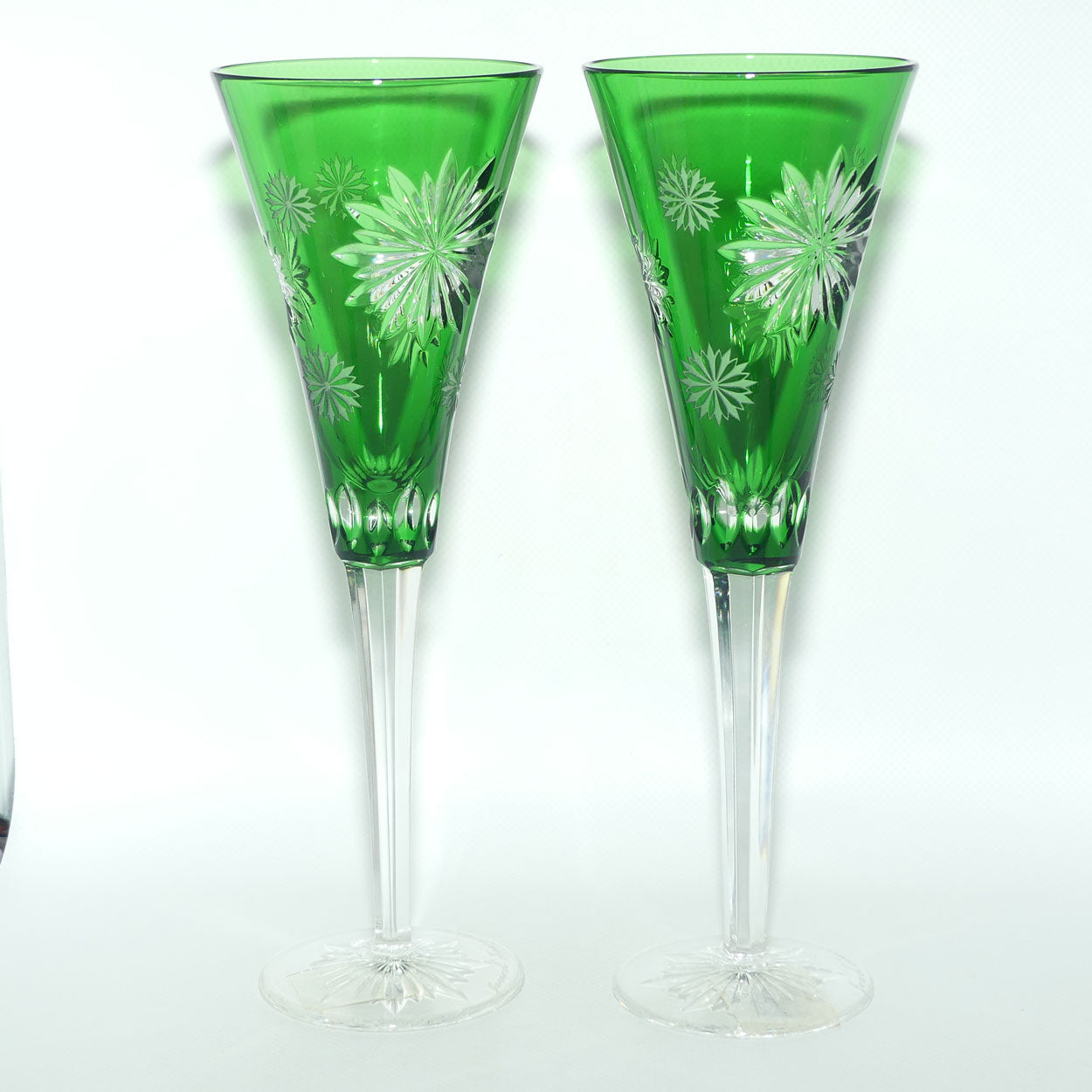 Waterford Snowflake Wishes Prestige Edition pair of toasting flutes | signed Gerard Treacy | Pair #1