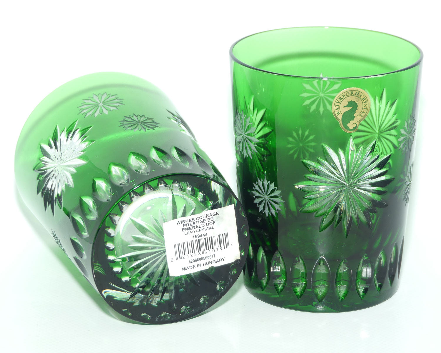 Waterford Snowflake Wishes Courage Prestige Edition | Pair of DOF Tumblers | Emerald Green | 300ml
