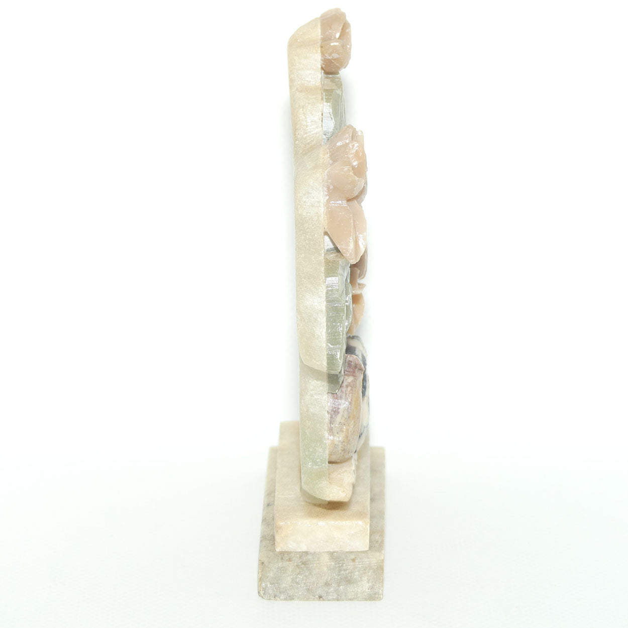 Mid 20th Century Chinese Colourful Soapstone panel | Birds and Flowers