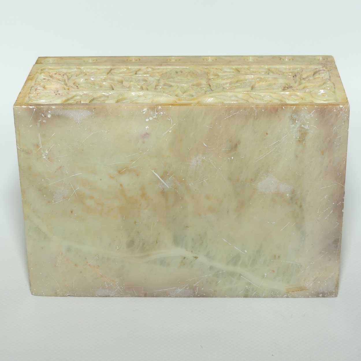 Carved Soapstone Trinket box | Floral Decoration