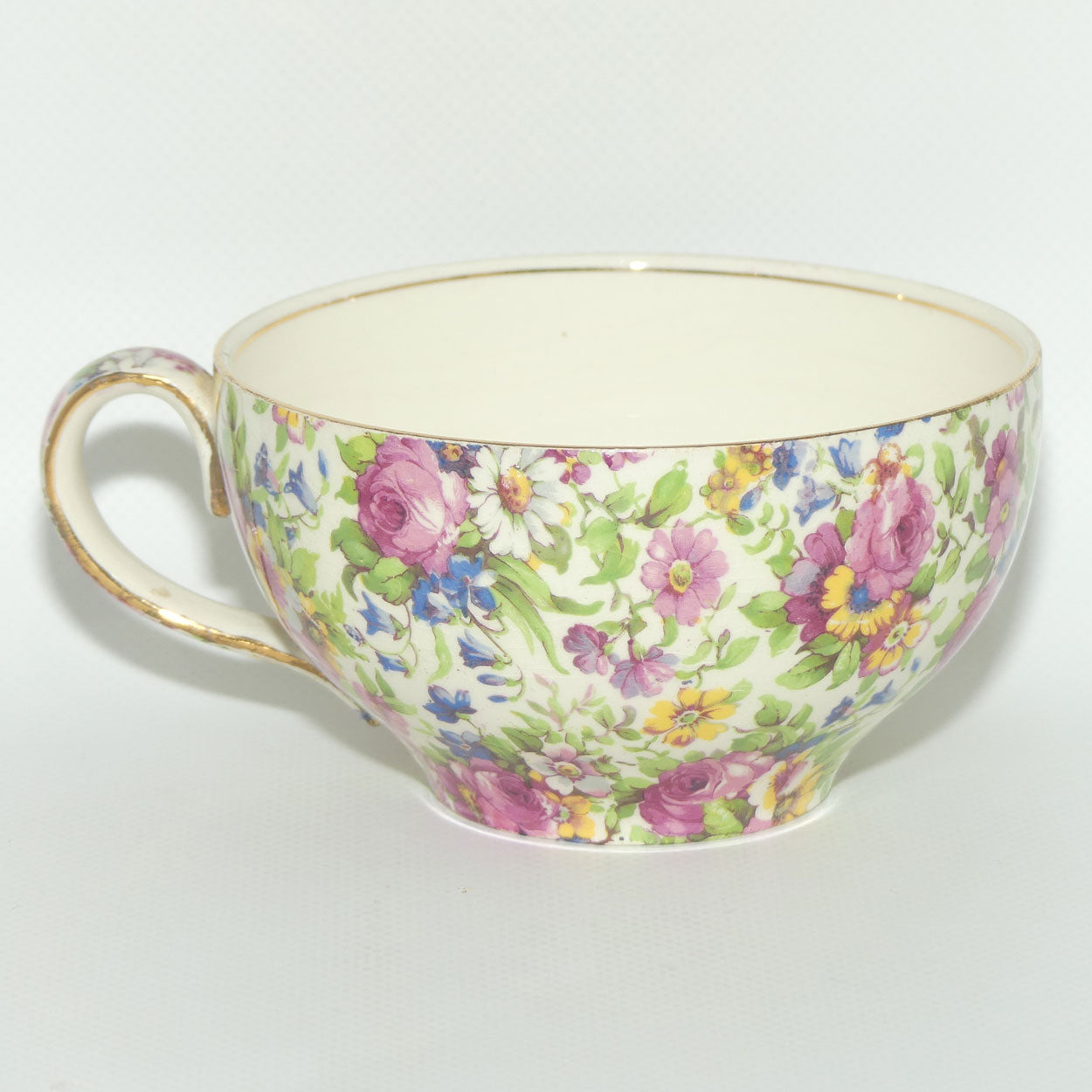 Royal Winton Summertime Chintz breakfast cup and saucer | Grandpa cup and saucer