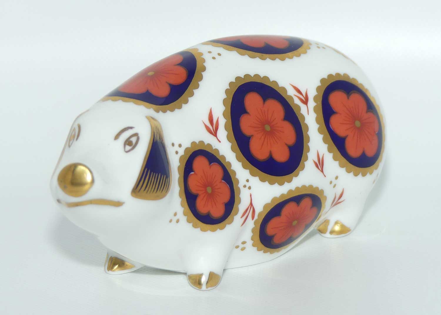 Royal Crown Derby paperweight | Pig | fixed stopper