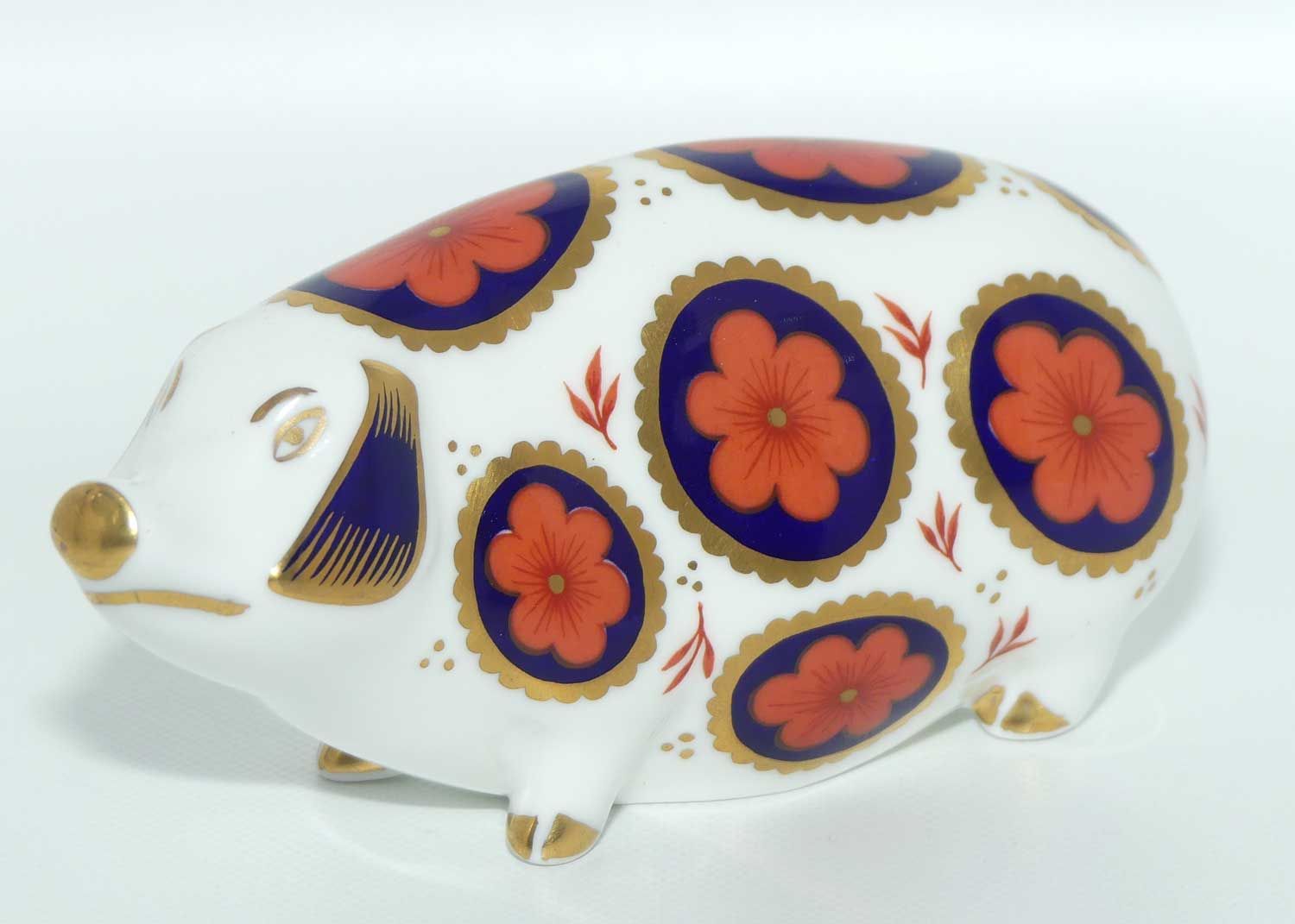 Royal Crown Derby paperweight | Pig | fixed stopper