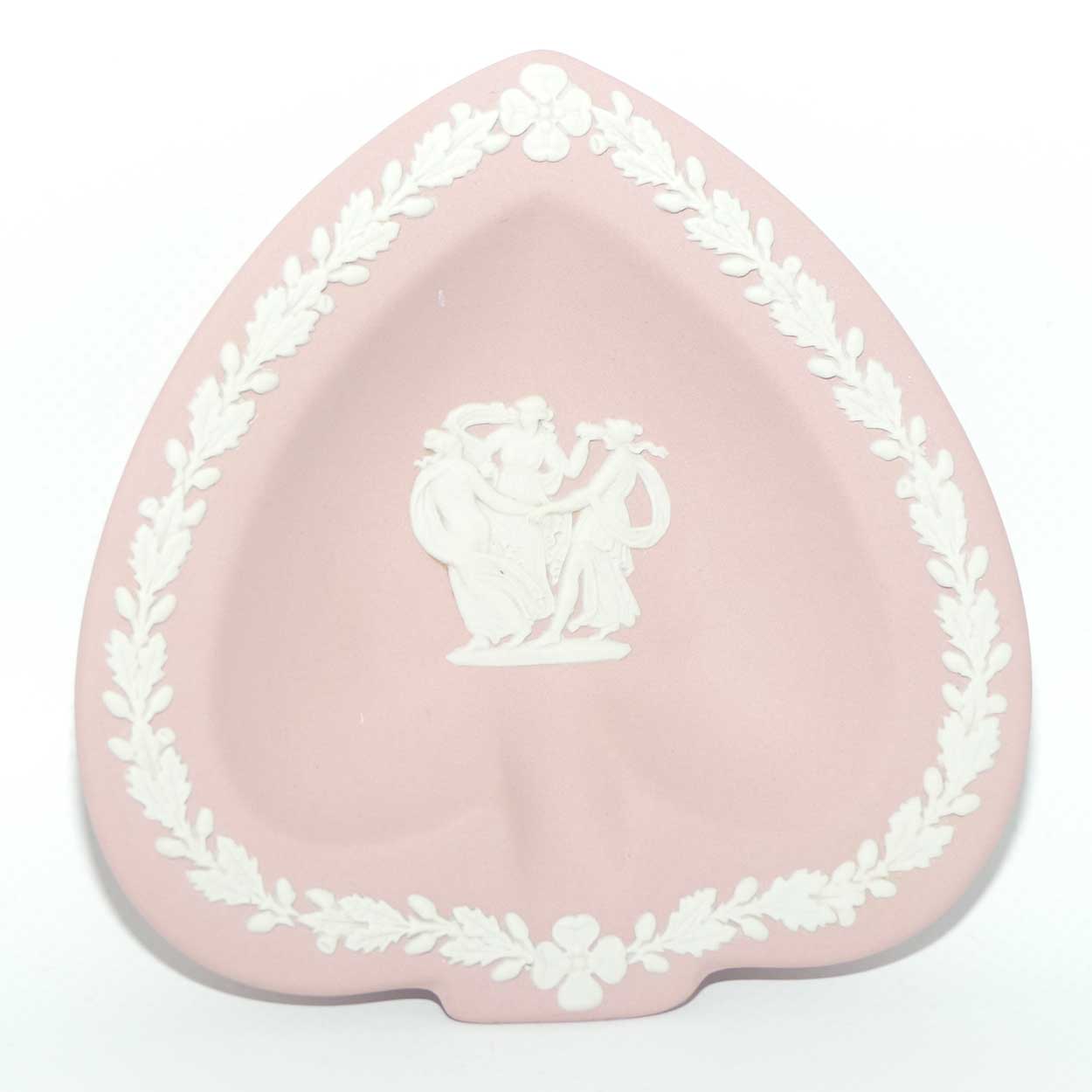 Wedgwood Jasper | White on Pink | Spade shape tray