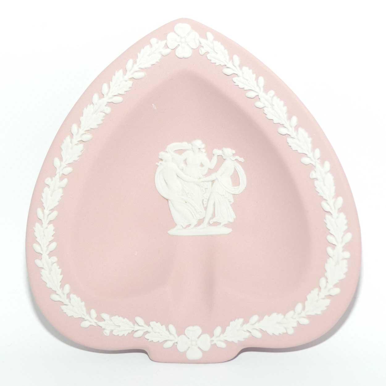 Wedgwood Jasper | White on Pink | Spade shape tray