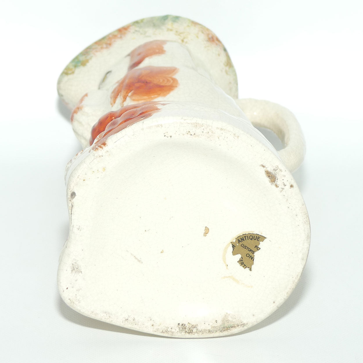 Antique Staffordshire Pottery Begging Spaniel Dog toby jug