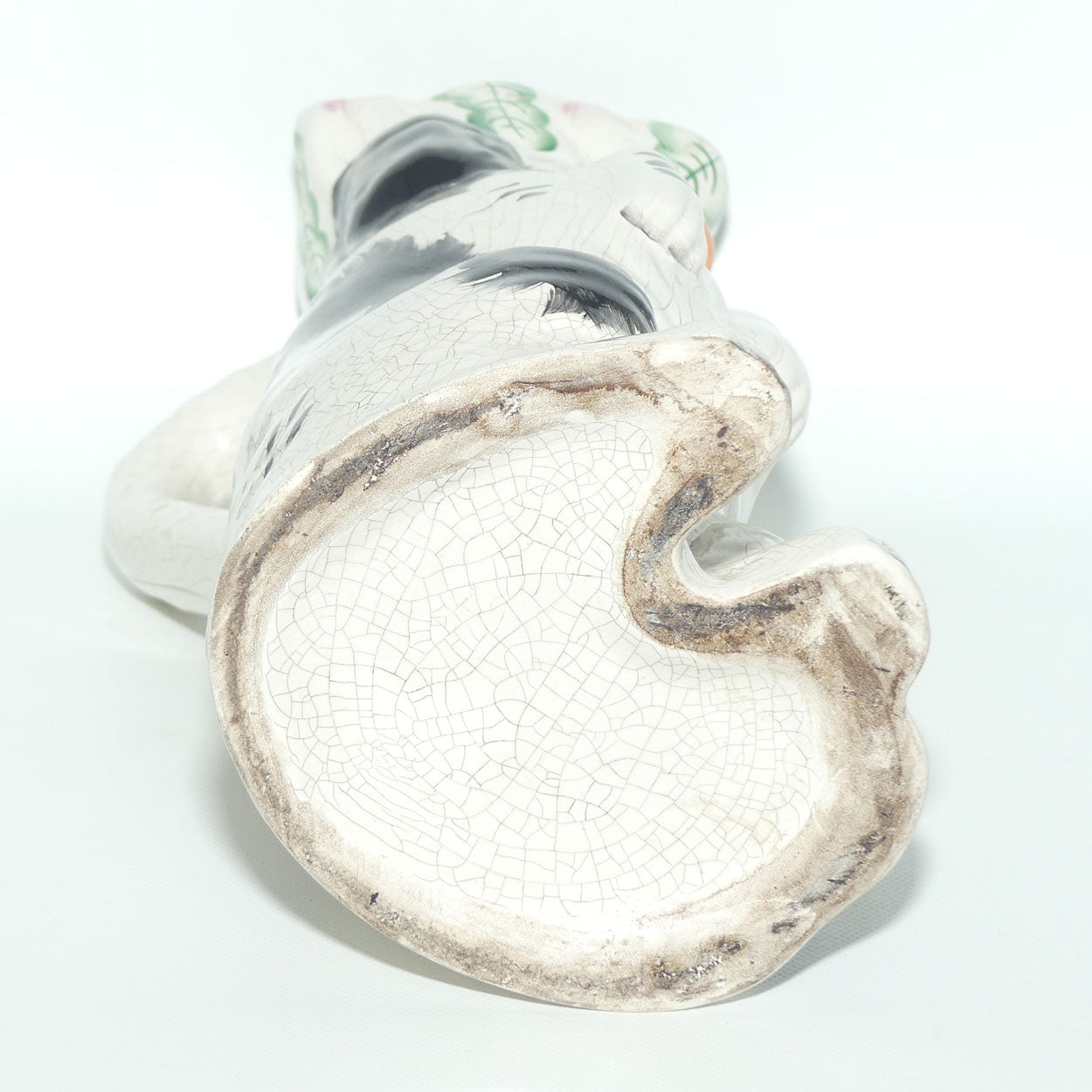 Antique Staffordshire Pottery Begging Spaniel Dog toby jug | Black