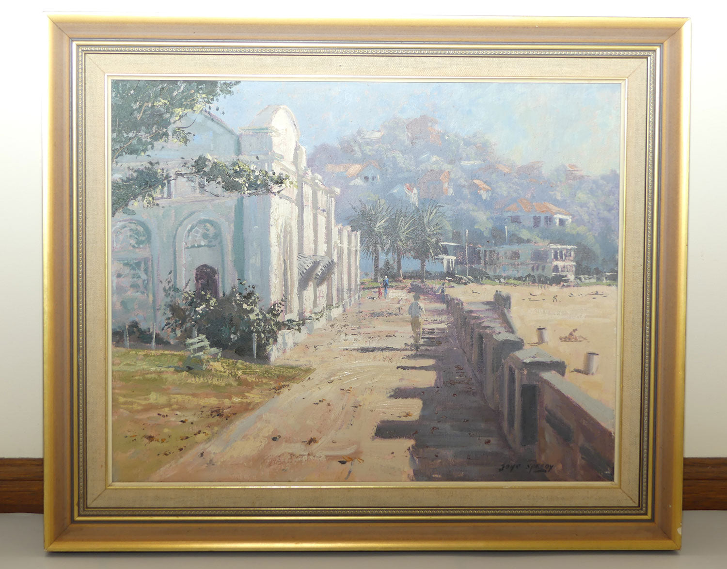 Original Oil on Board | Framed | The Promenade Balmoral Beach | John Speedy