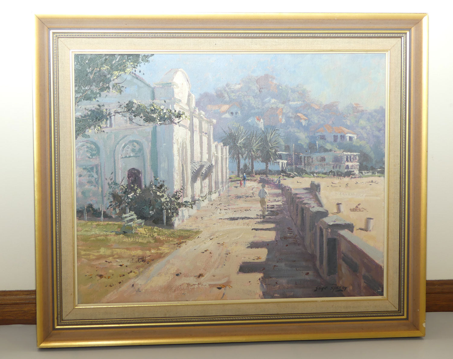 Original Oil on Board | Framed | The Promenade Balmoral Beach | John Speedy