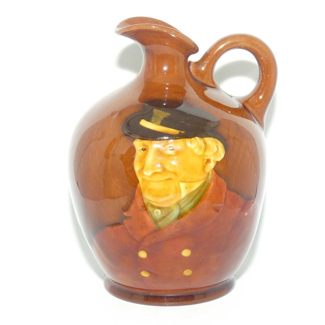 Royal Doulton Kingsware Sporting Squire Globular flask | Red Brown