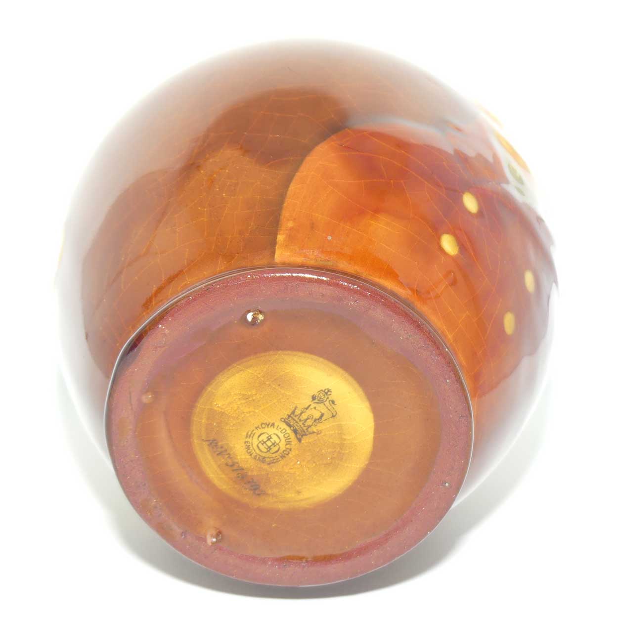 Royal Doulton Kingsware Sporting Squire Globular flask | Red Brown