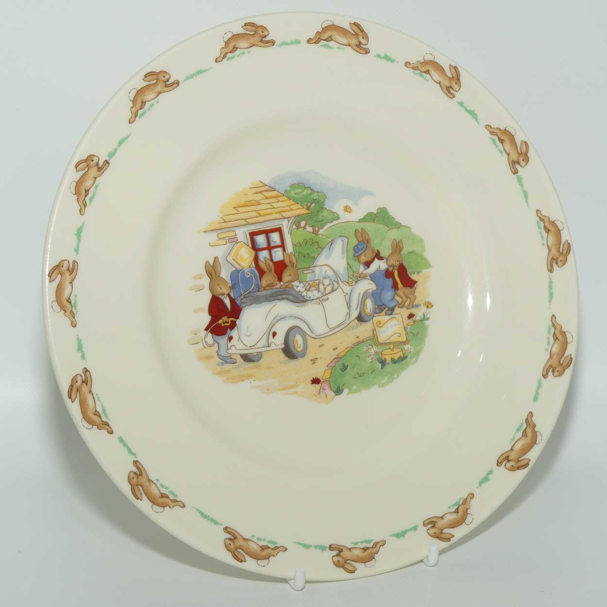 Royal Doulton Bunnykins Tableware Petrol in the Sports Car plate | 20cm | original box
