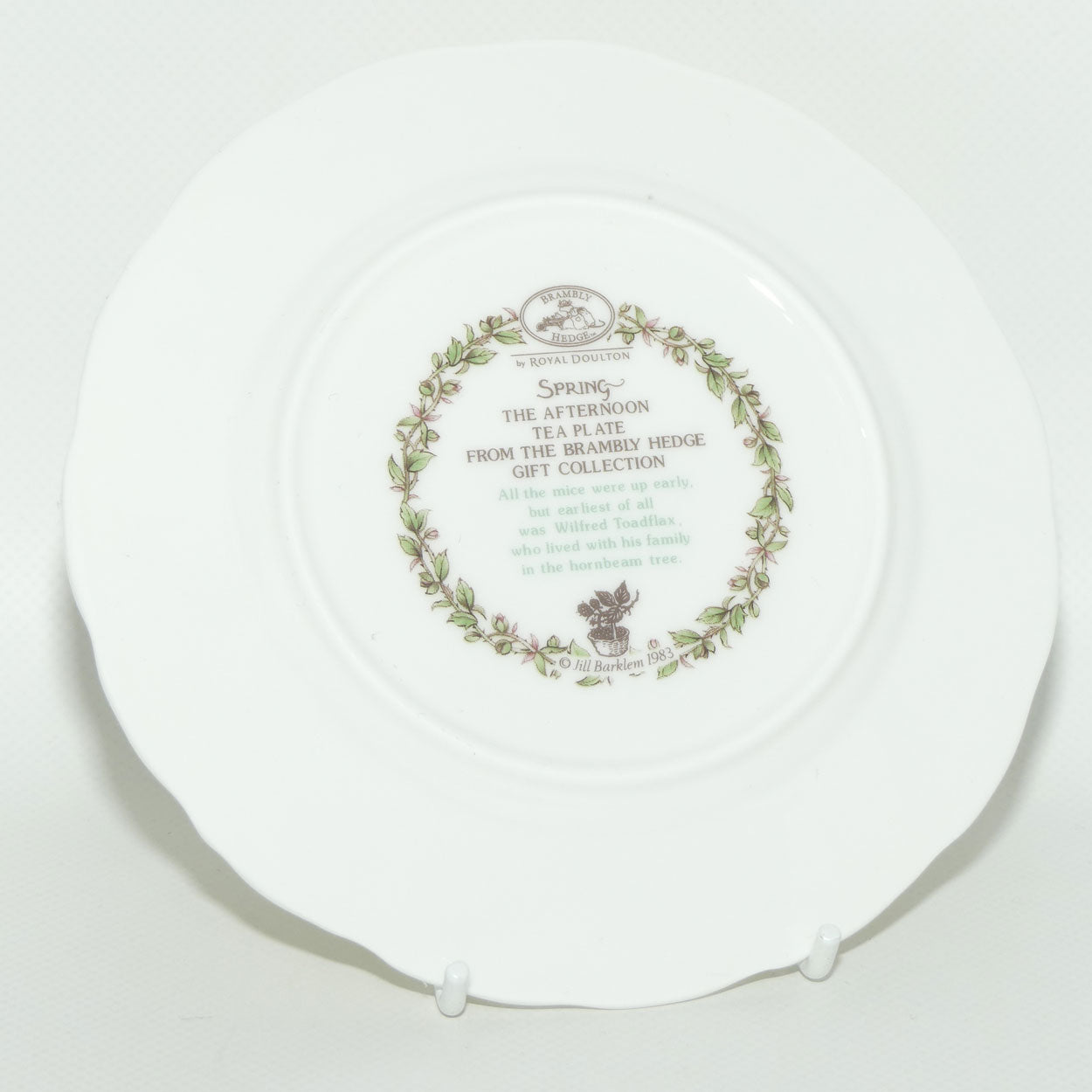 Royal Doulton Brambly Hedge Giftware | 15.5cm plate | Spring | boxed
