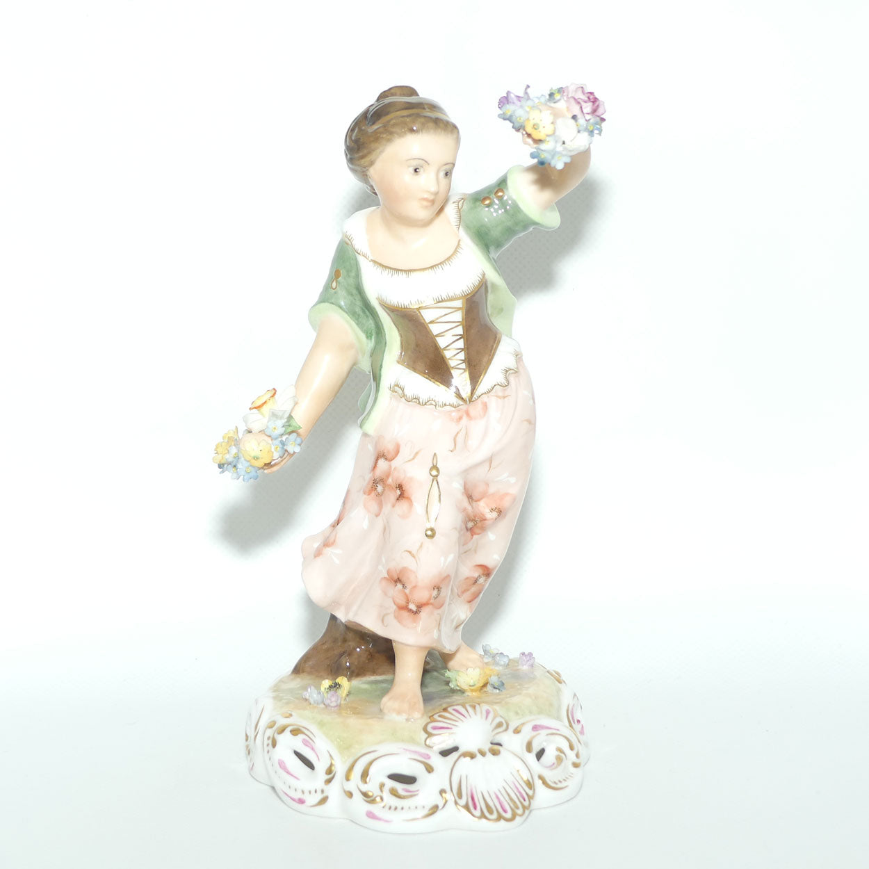 Royal Crown Derby figure | Four Seasons | Spring | Green | boxed c.1974