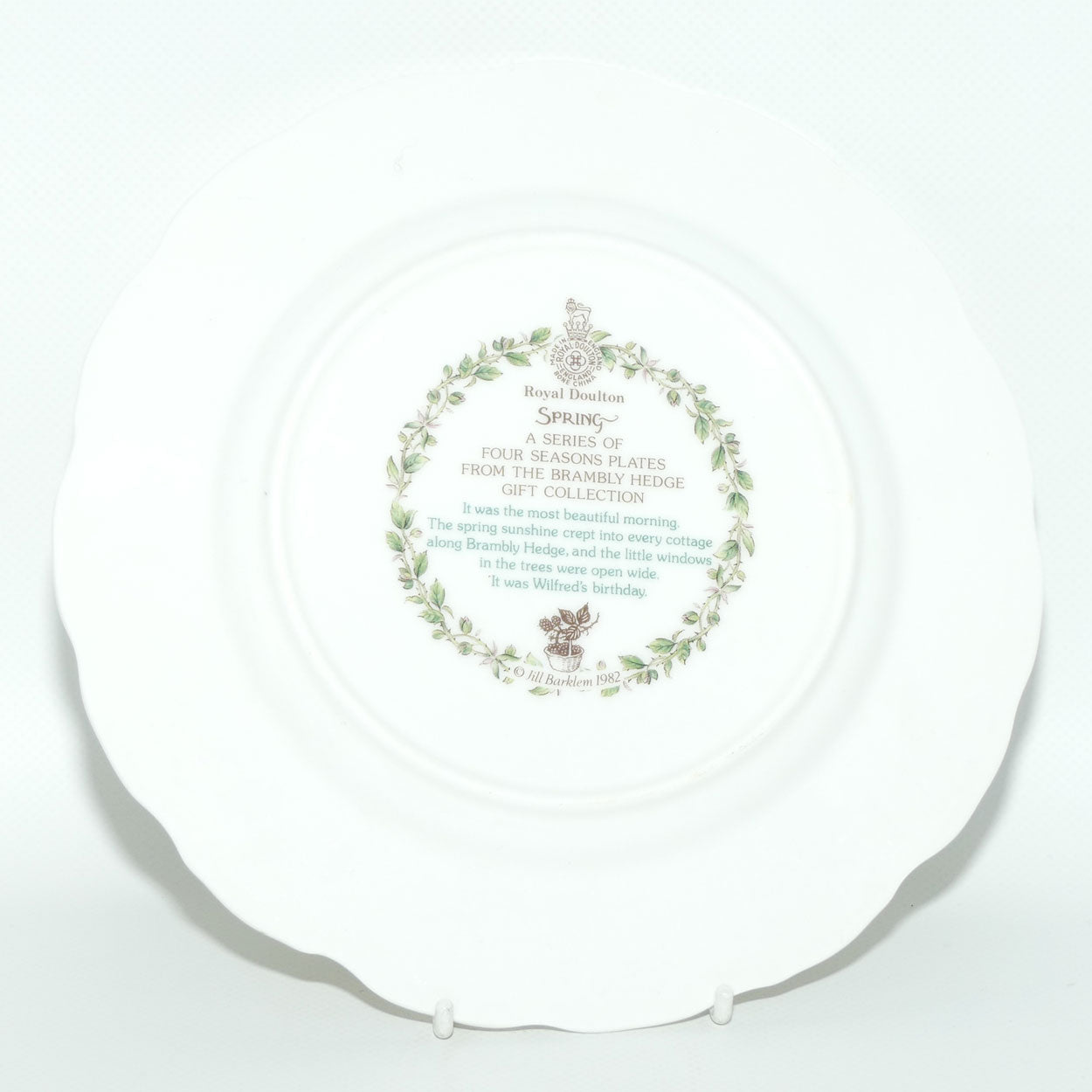 Royal Doulton Brambly Hedge Giftware | Four Seasons plate | Spring | 20.5cm | boxed
