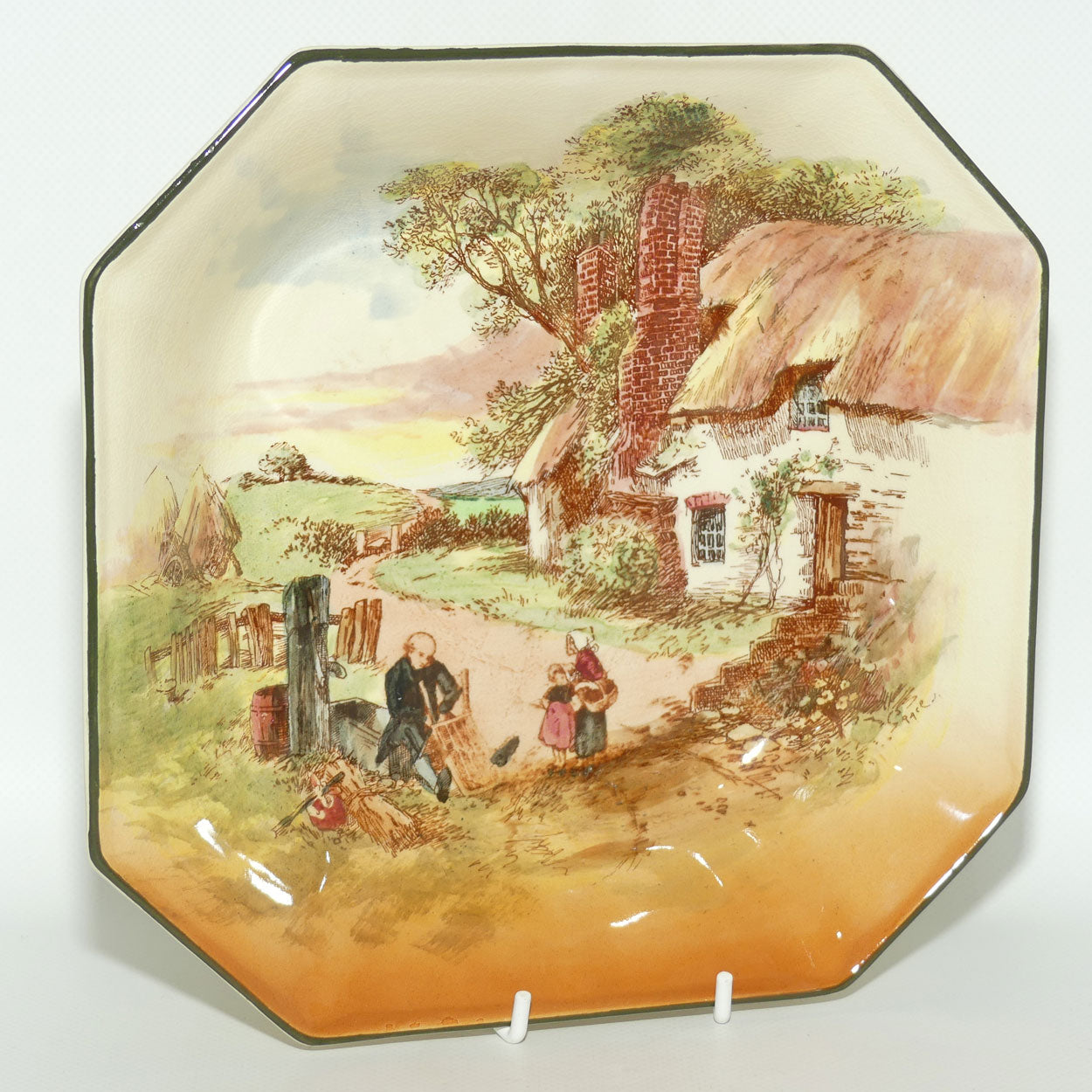Royal Doulton Rustic England Square Bowl | Truncated Edges | D6297