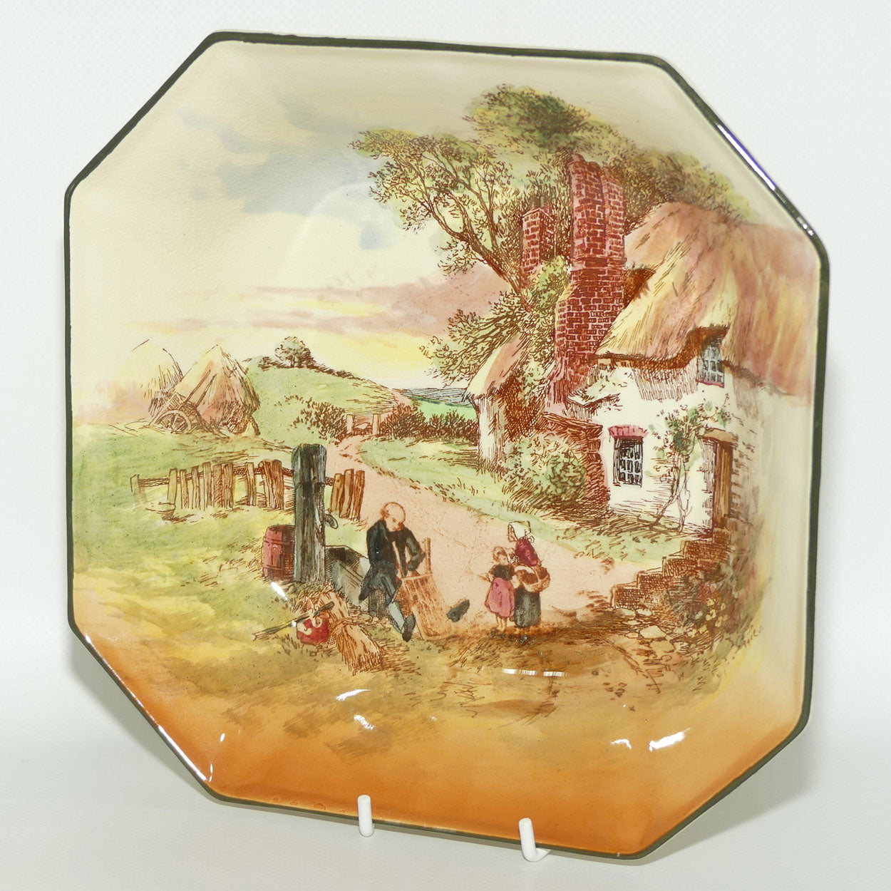 Royal Doulton Rustic England Square Bowl | Truncated Edges | D6297