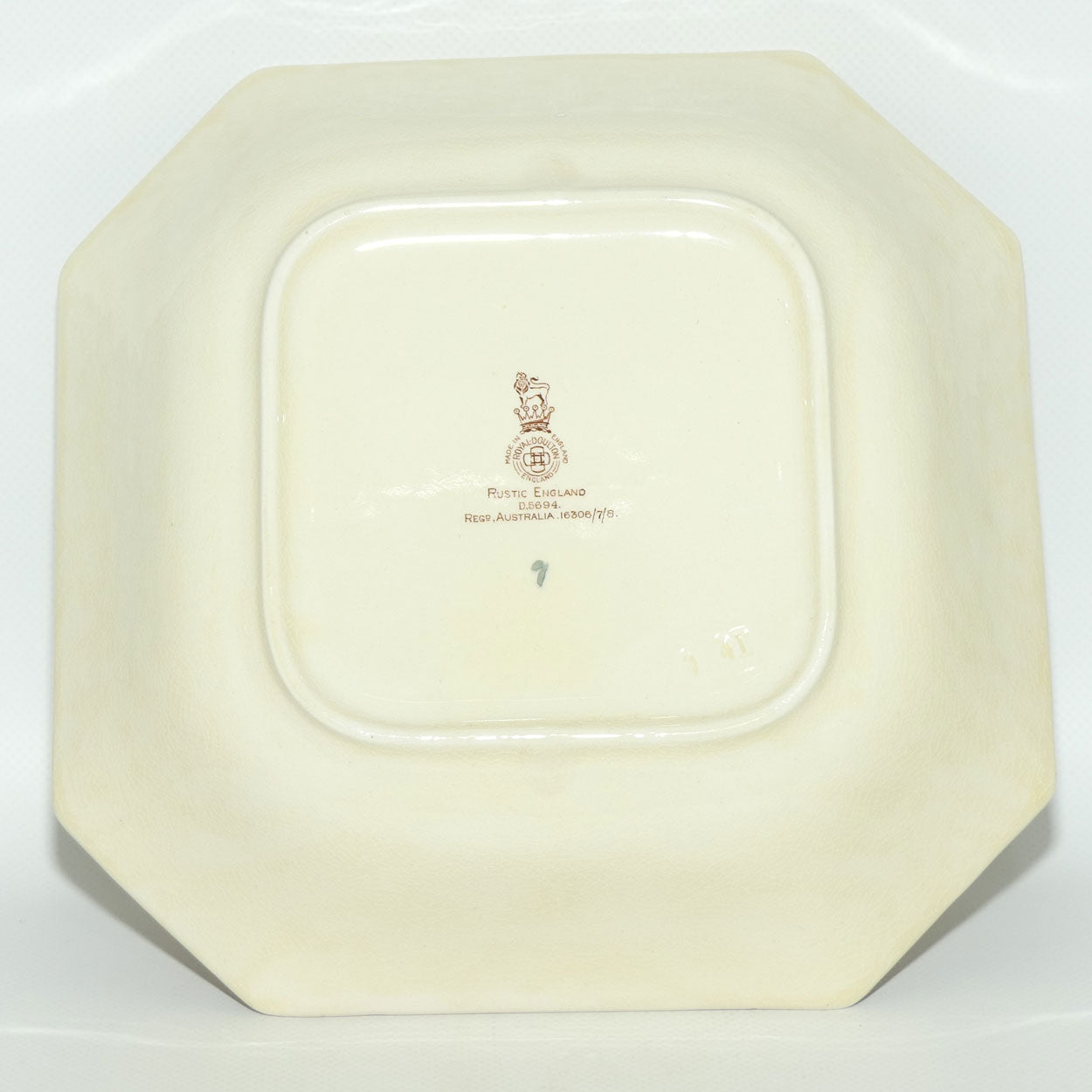 Royal Doulton Rustic England Square Bowl | Truncated Edges | D6297