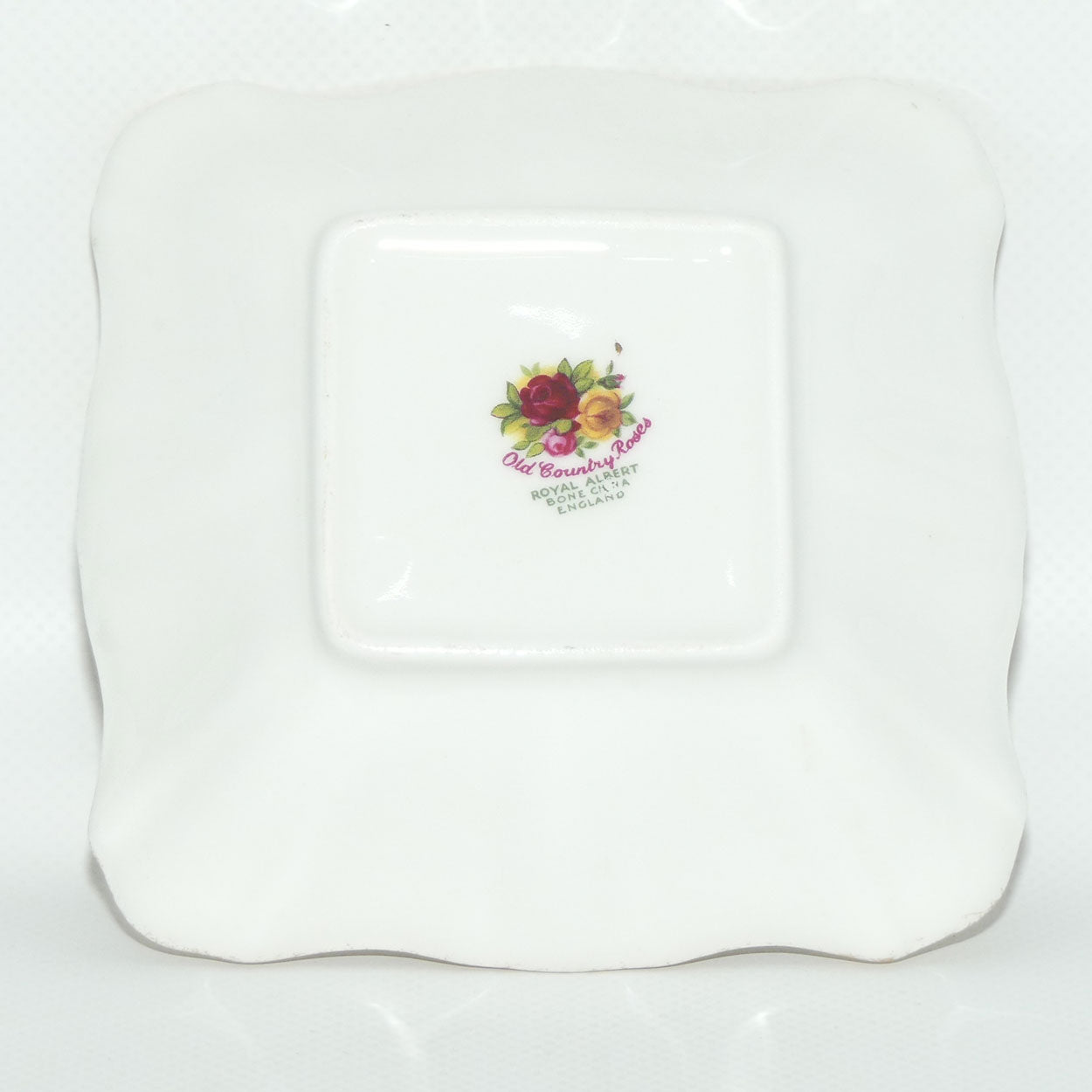 Royal Albert Bone China England Old Country Roses Square Dish | Early Backstamp