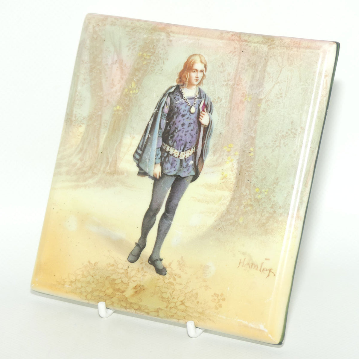 Royal Doulton Shakespearean Hamlet tea pot trivet or tile E7267