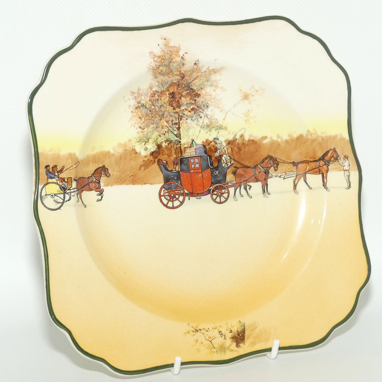 Royal Doulton Coaching Days square plate | #2