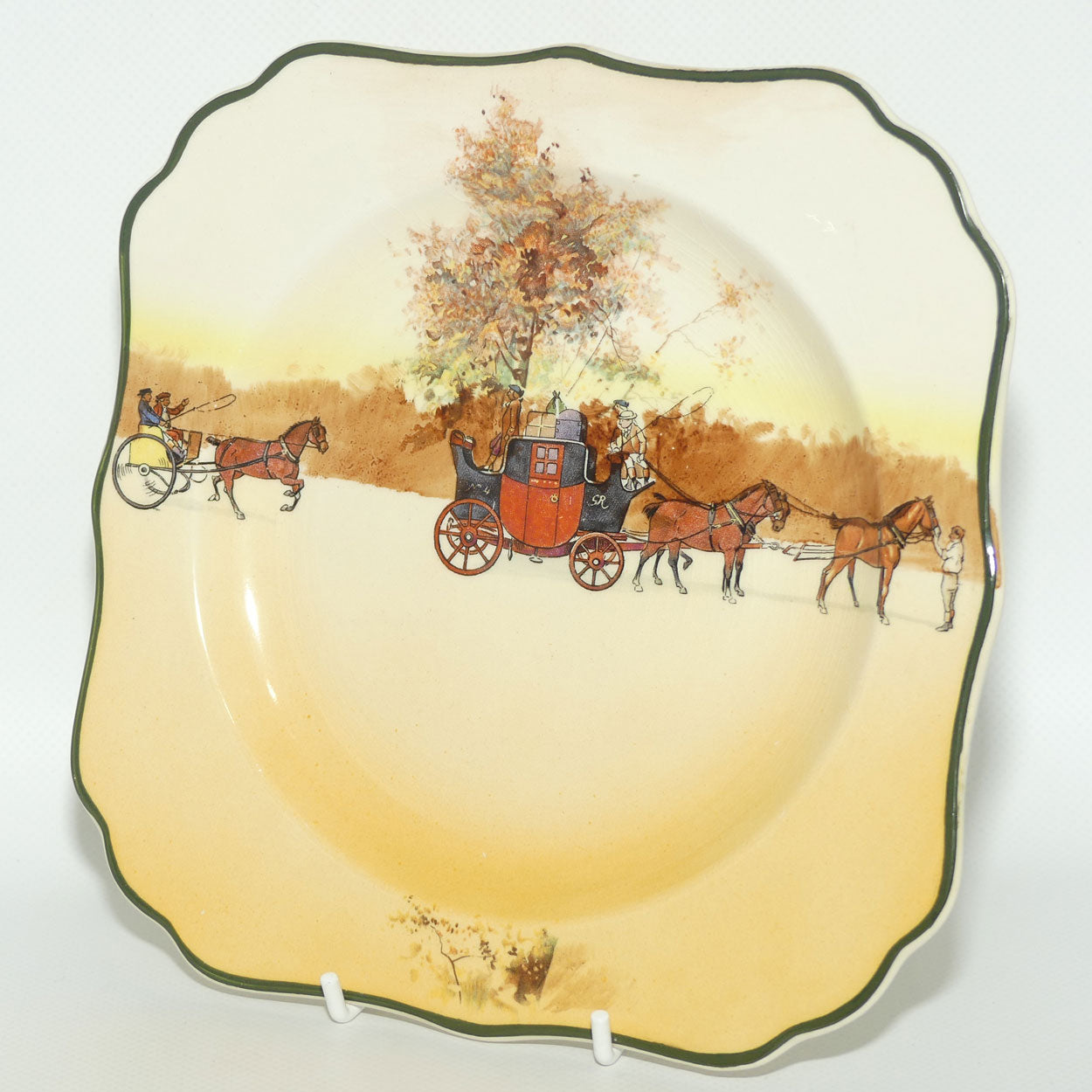 Royal Doulton Coaching Days square plate | #2