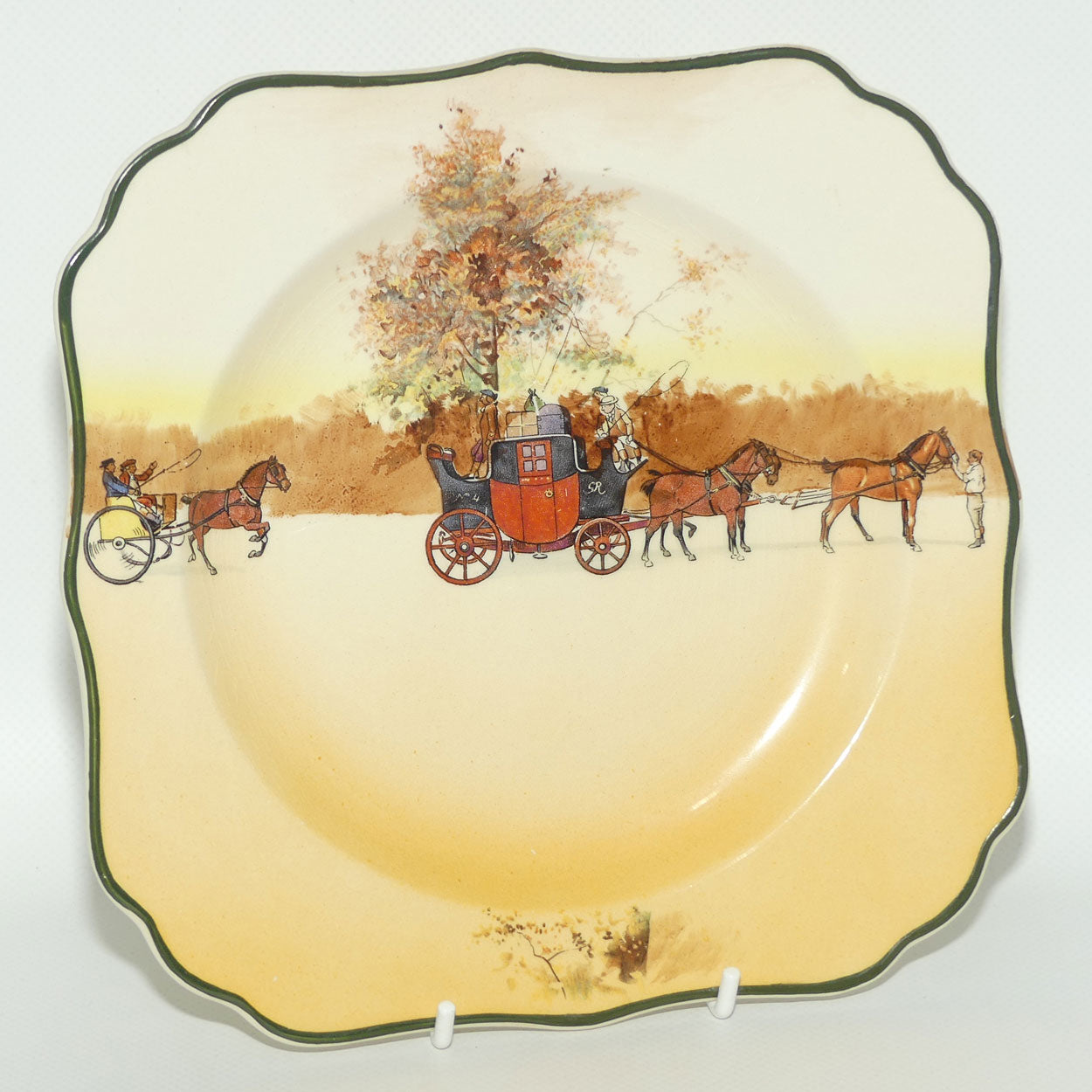 Royal Doulton Coaching Days square plate | #2