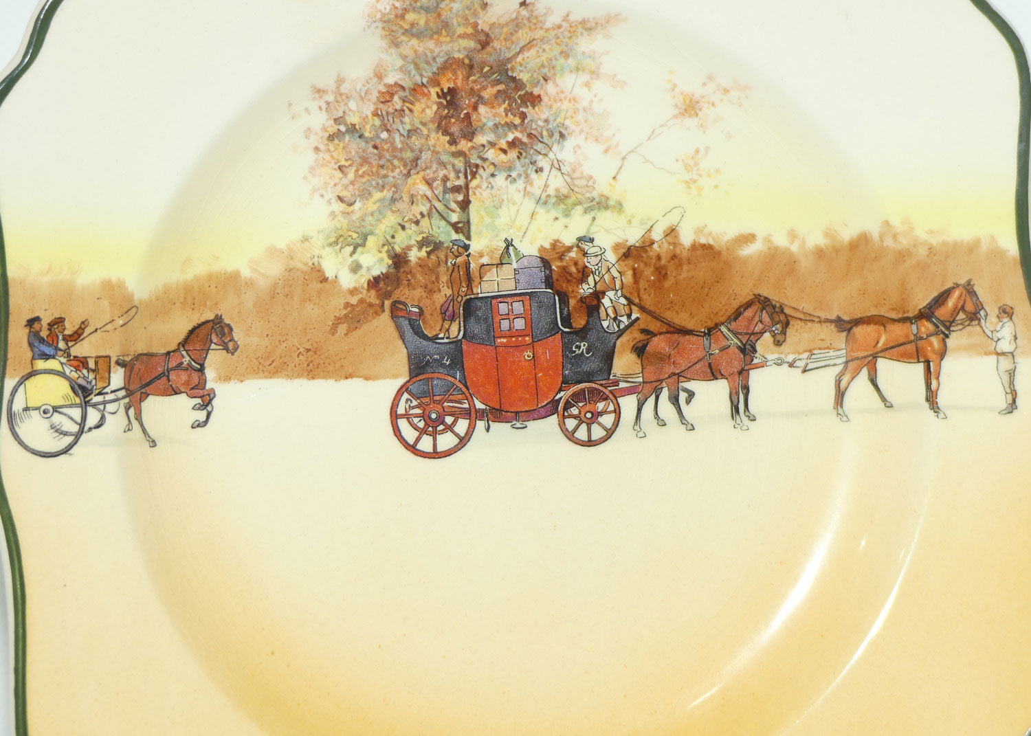 Royal Doulton Coaching Days square plate | #2