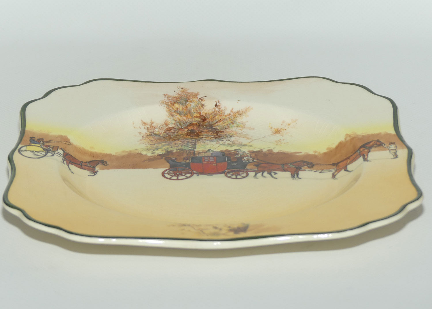 Royal Doulton Coaching Days square plate | #2