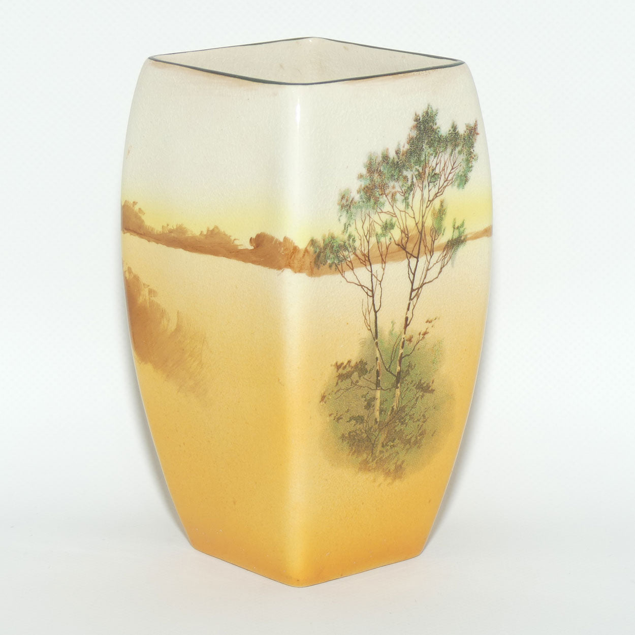 Royal Doulton Coaching Days square vase D2716