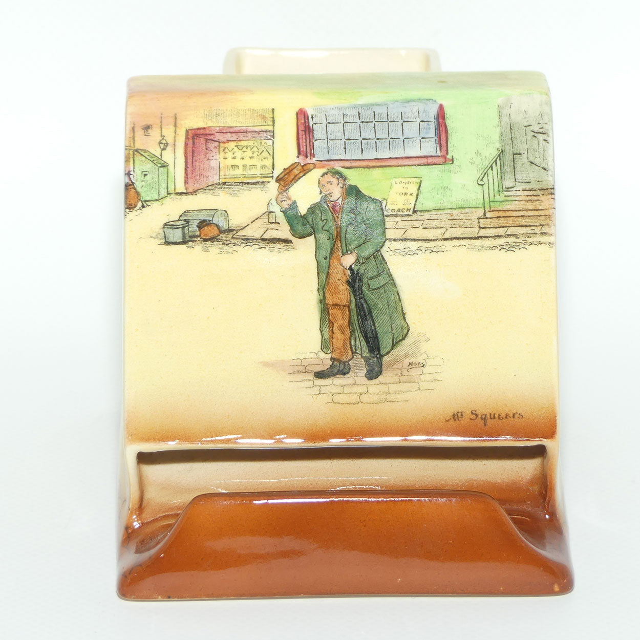 Royal Doulton Dickens Mr Squeers & Mr Pickwick cigarette dispenser D5175 (#1)