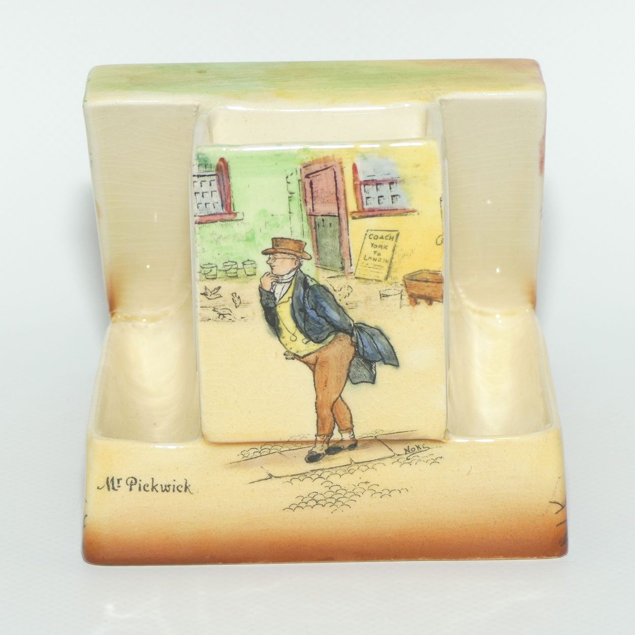 Royal Doulton Dickens Mr Squeers & Mr Pickwick cigarette dispenser D5175 (#1)