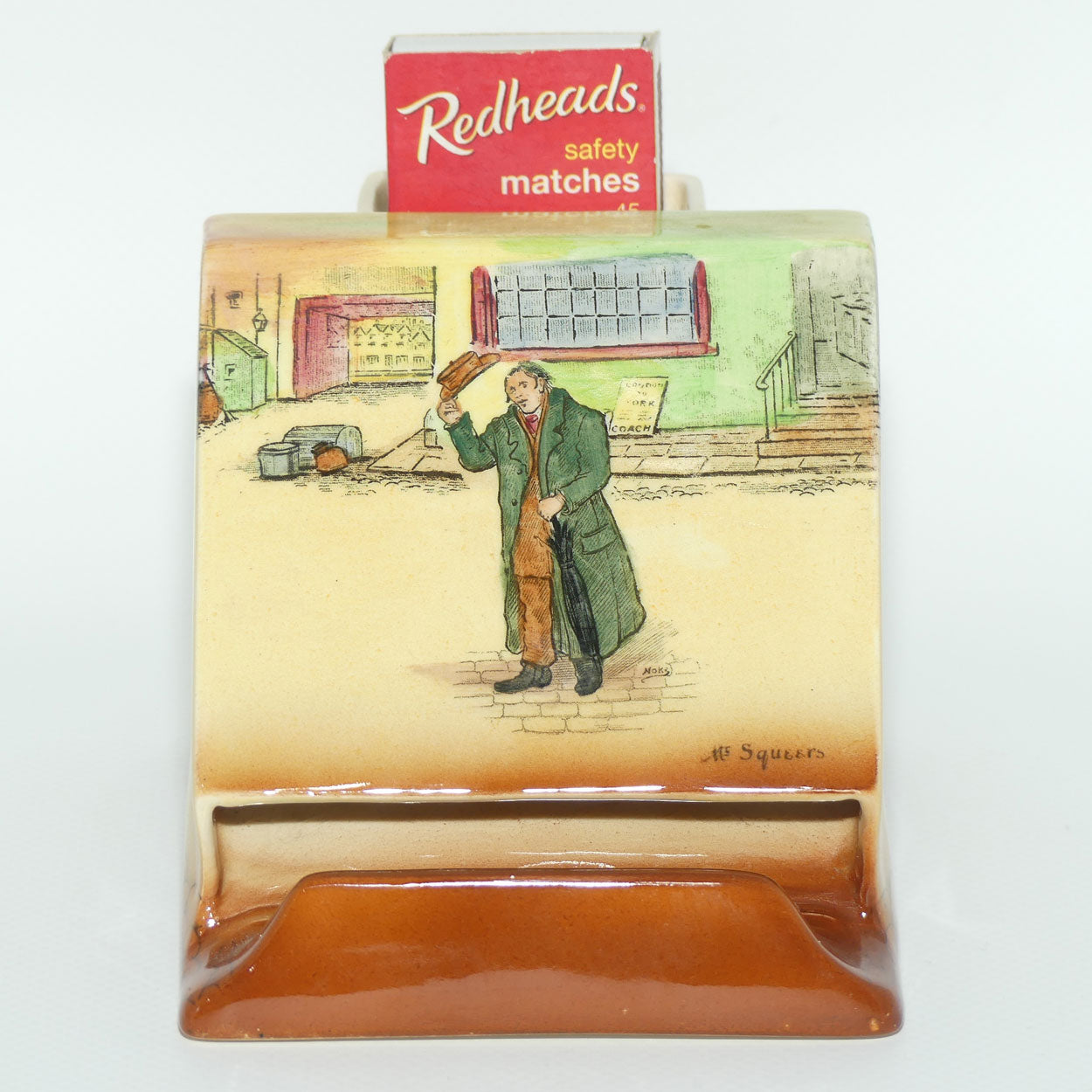 Royal Doulton Dickens Mr Squeers & Mr Pickwick cigarette dispenser D5175 (#1)