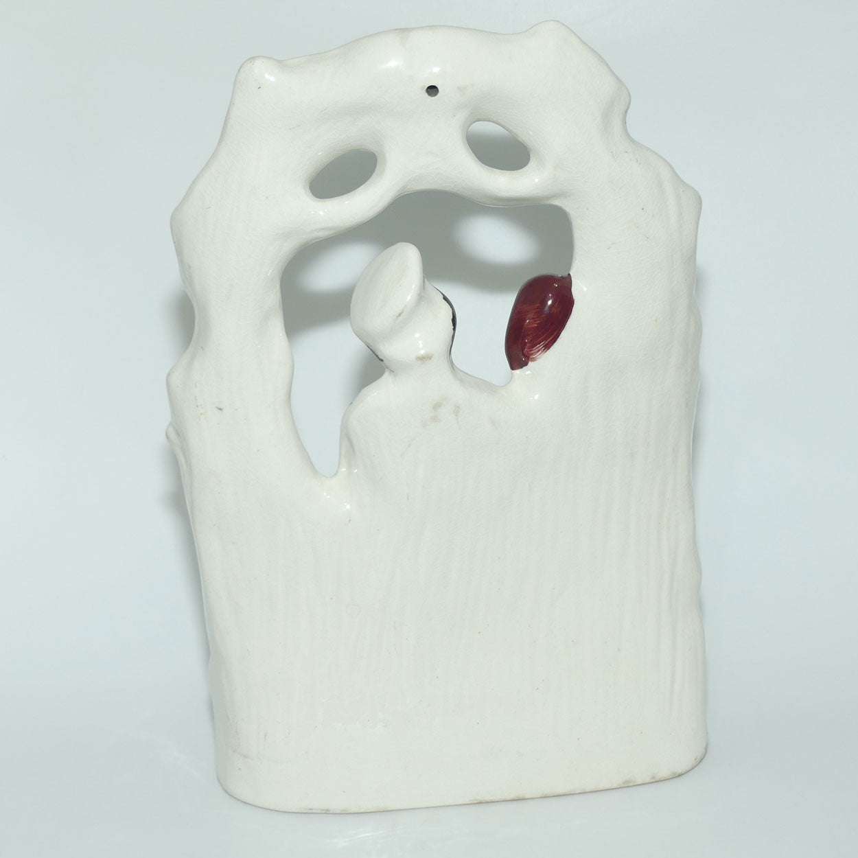 Antique Staffordshire Flat Back Figure | Couple under Grape Garland