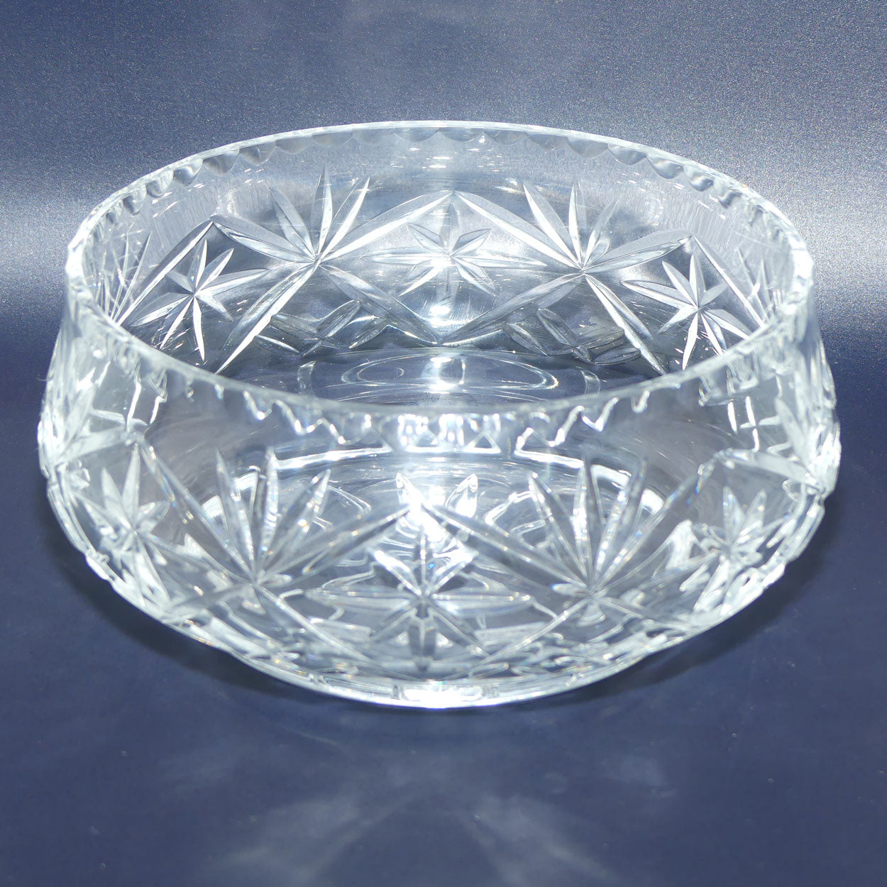 Traditional Star Cut Crystal bowl | 18cm diameter