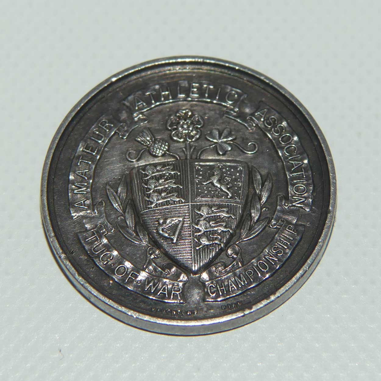 Sterling Silver | British Amateur Athletic Association Tug of War Championship medal | Birmingham 1923