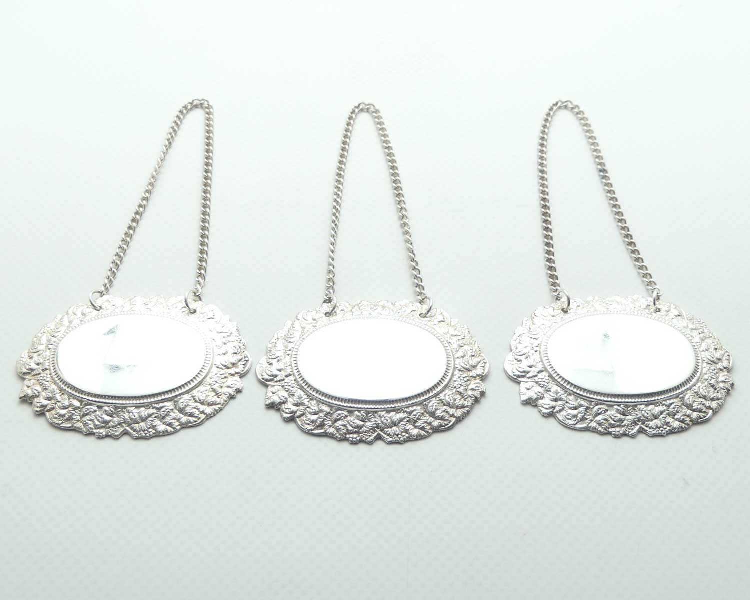 Set of 3 Stokes Australia Silver Plated decanter collars