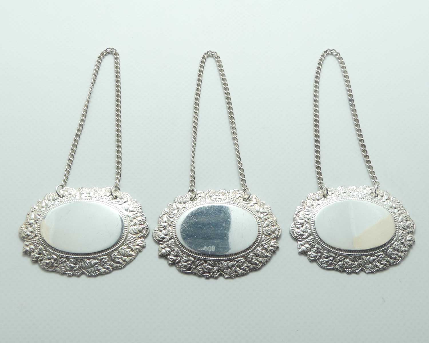 Set of 3 Stokes Australia Silver Plated decanter collars