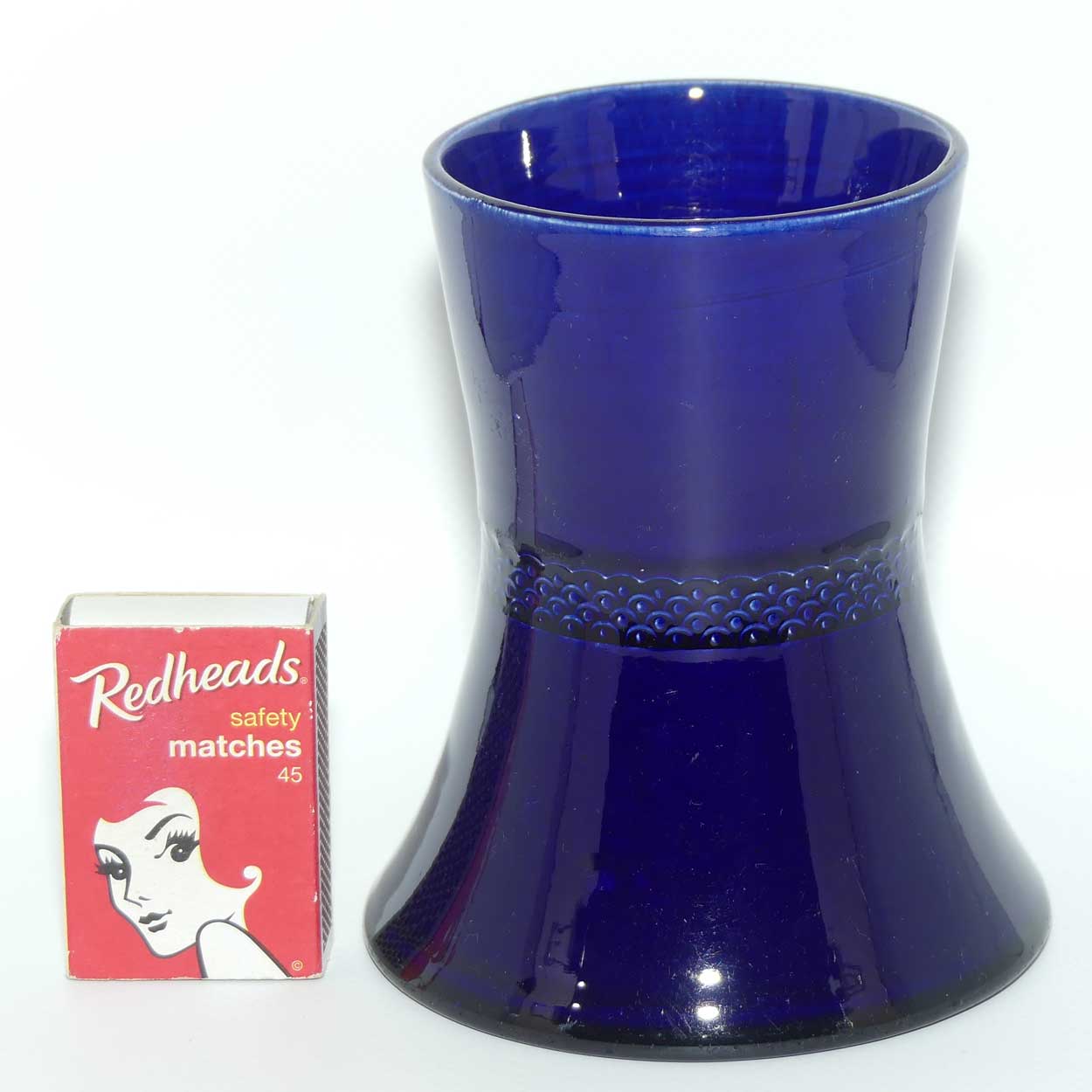 Australian Pottery | Charles A Stone Bristol Pottery | Stones blue waisted vase