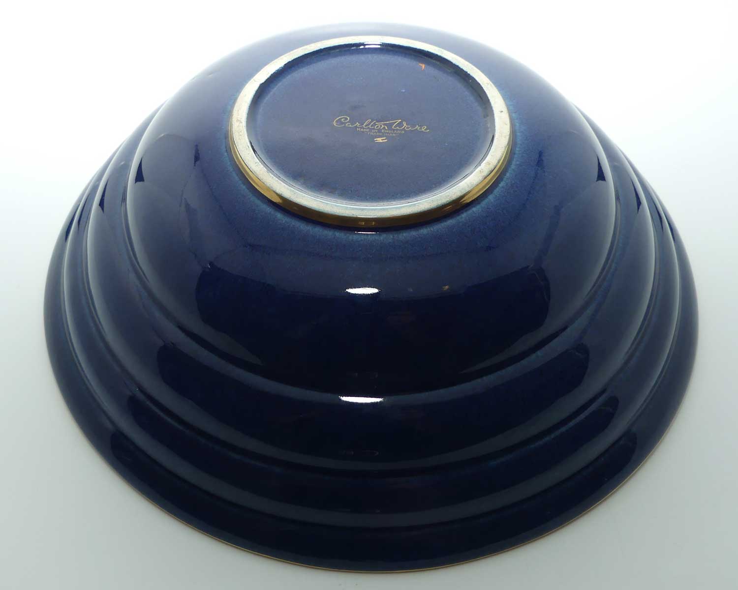 Carlton Ware very large round bowl | Storks on Blue Ground | 31.5cms diam