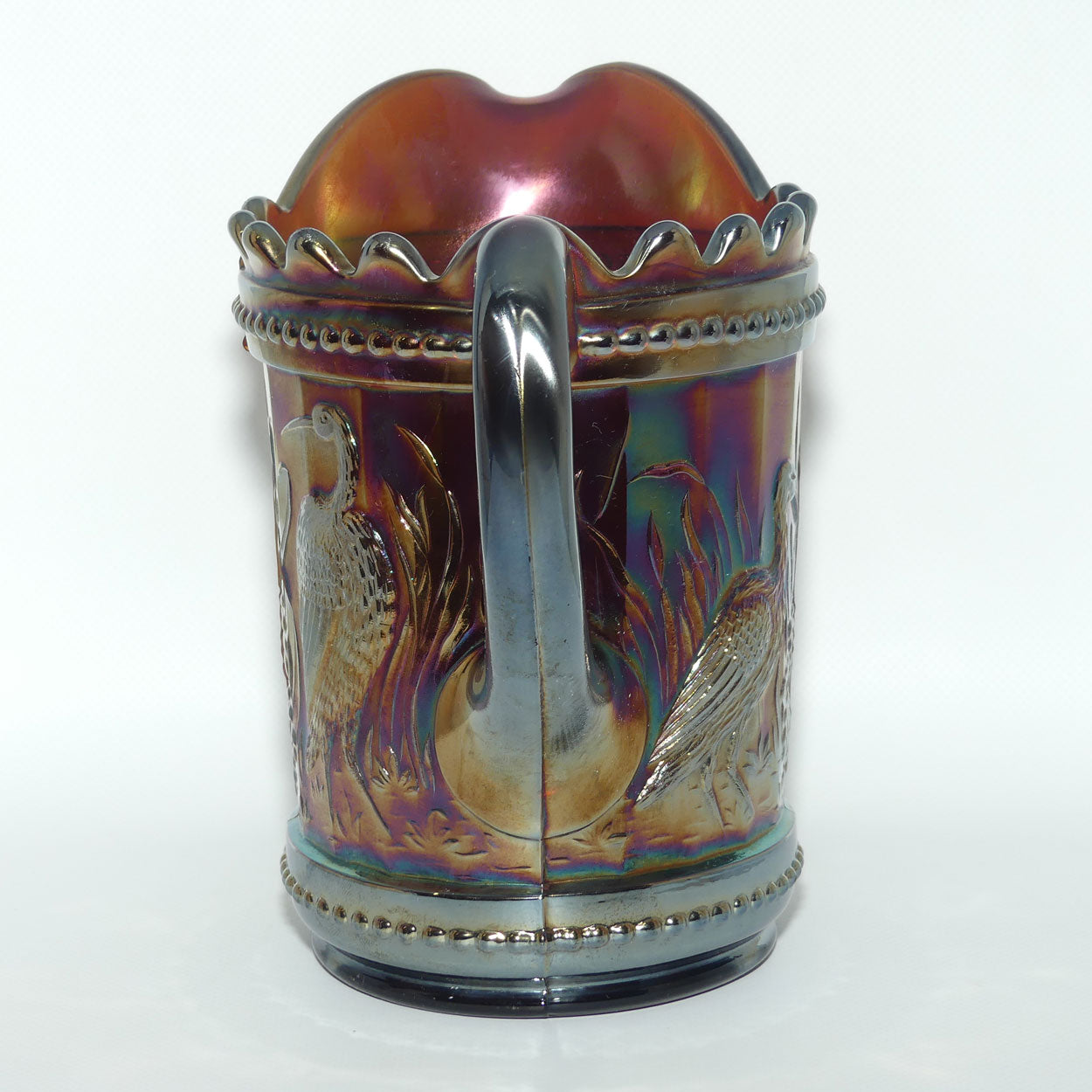 Dugan Amethyst Carnival glass water jug | Stork and Rushes