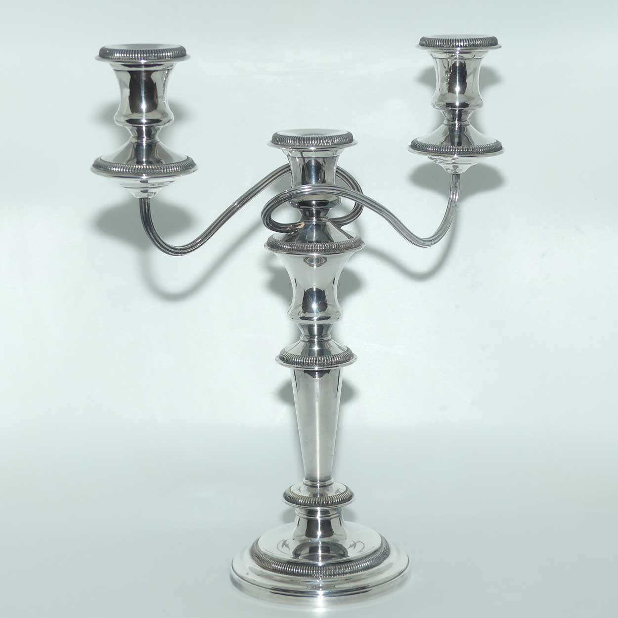Superb Strachan 3 Branch Silver Plated Candleabre