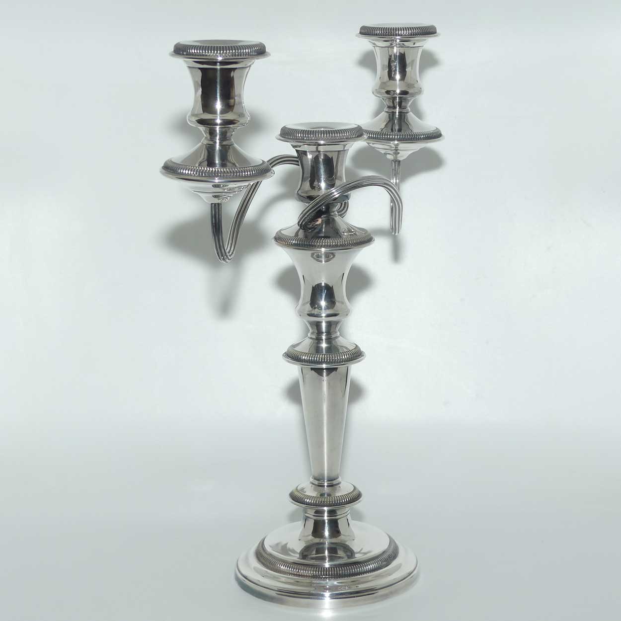 Superb Strachan 3 Branch Silver Plated Candleabre