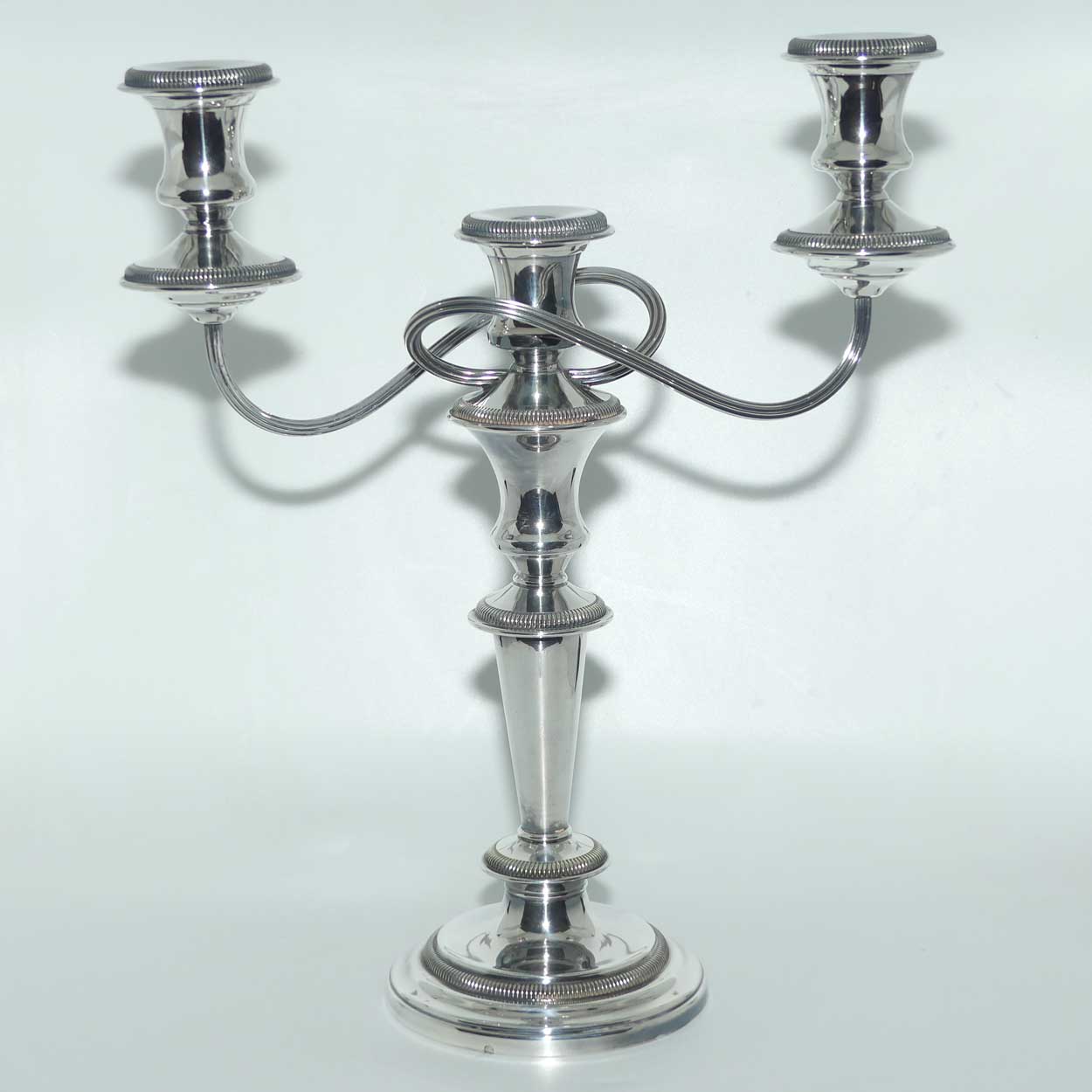 Superb Strachan 3 Branch Silver Plated Candleabre