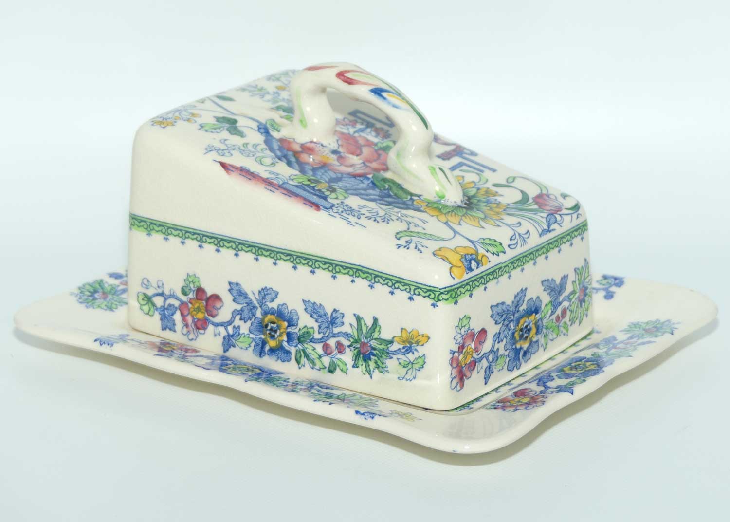 Masons Ironstone Strathmore pattern butter dish and cover | C4792