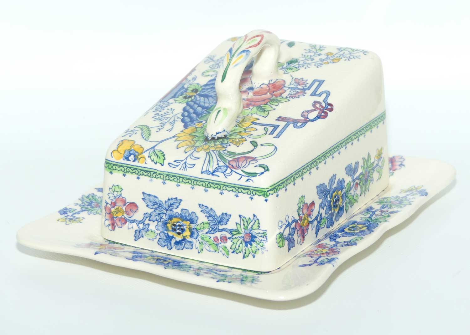 Masons Ironstone Strathmore pattern butter dish and cover | C4792