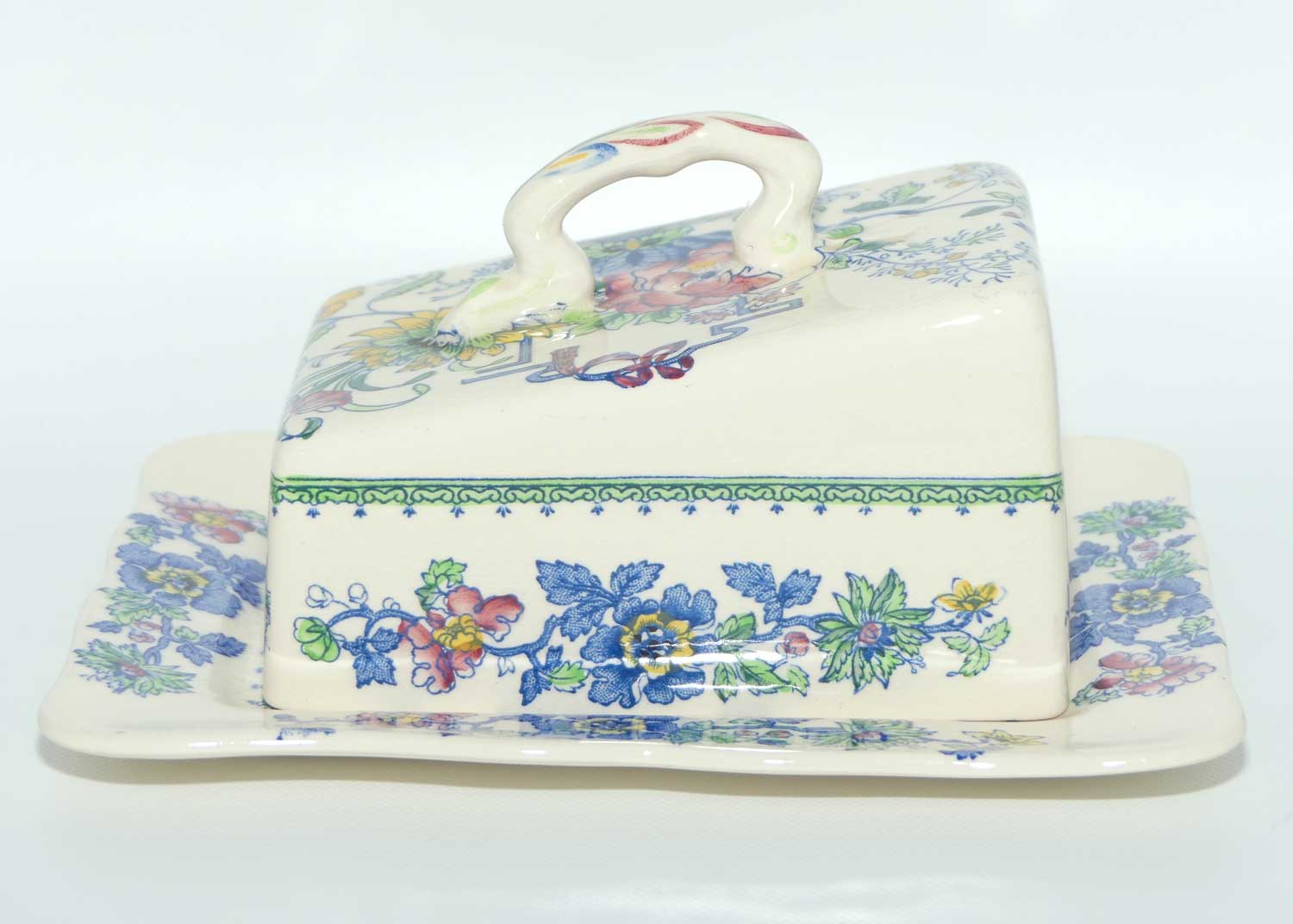 Masons Ironstone Strathmore pattern butter dish and cover | C4792