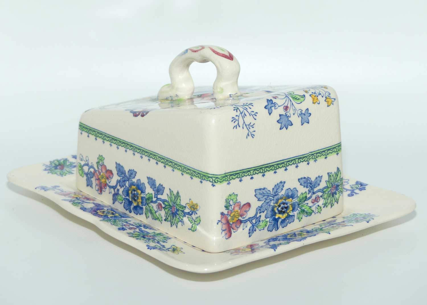 Masons Ironstone Strathmore pattern butter dish and cover | C4792
